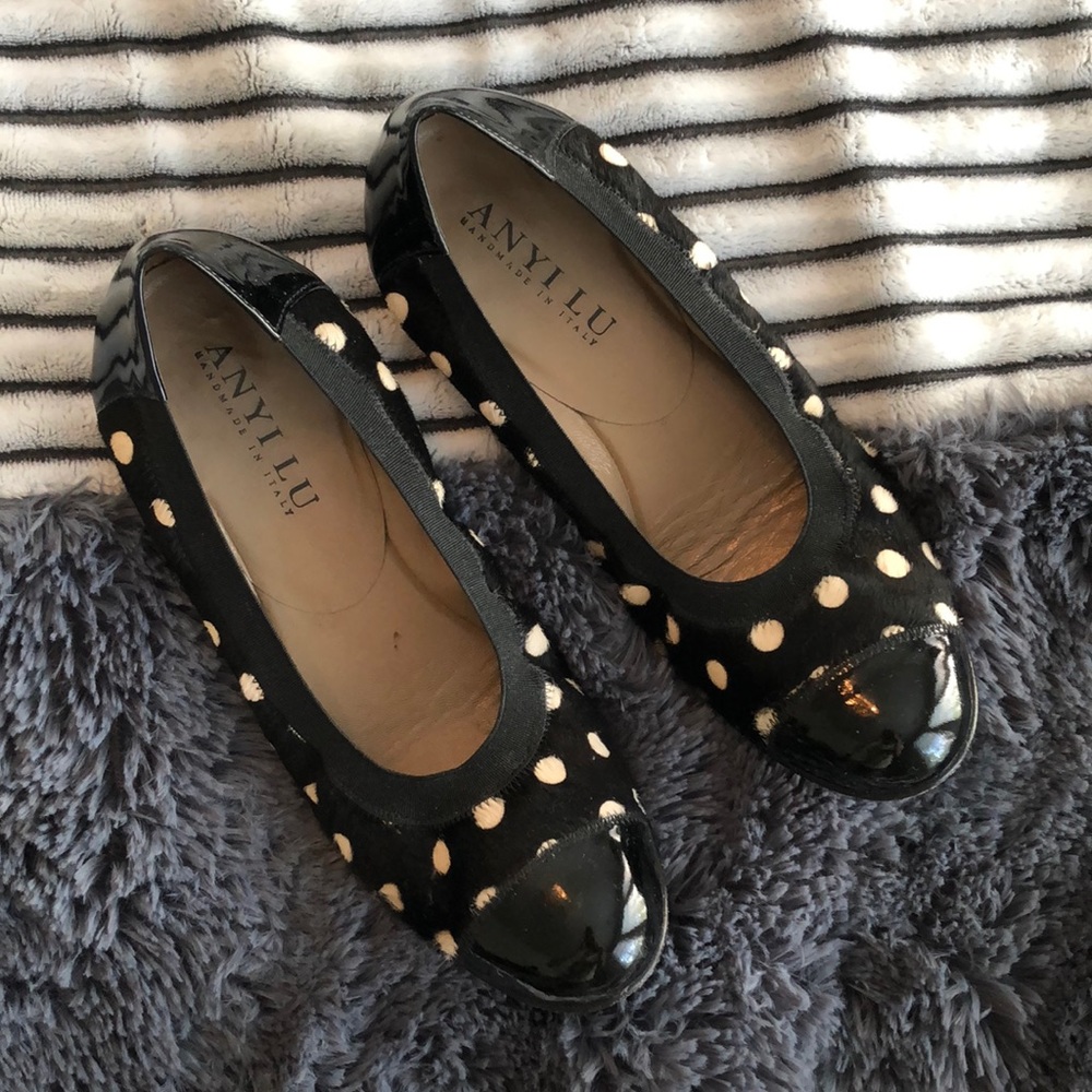Anyi Lu Calf Skin Cate Ballet Flats